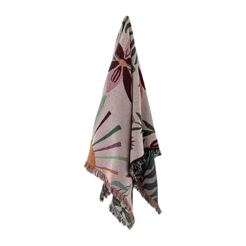 Plaid Yash / 160 x 130 cm - Bloomingville - Multicolore - Coton, Polyester