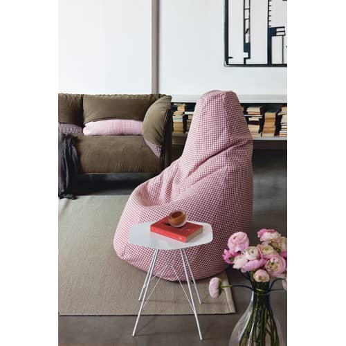 Pouf per esterno Sacco Outdoor tessuto arancione Per l'esterno Tessuto  Zanotta