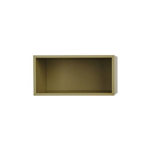 Scaffale Mini Stacked legno verde / Piccolo rettangolo 33x16 cm / Con base - Muuto - Verde cachi - MDF tinto