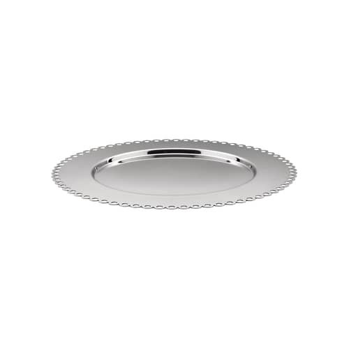 Plateau Edges métal / Ø 32,5 cm - Alessi - Acier poli - Acier inoxydable 18/10