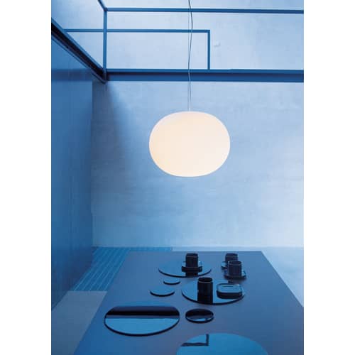 Suspension Mini Glo-Ball S verre blanc - Flos - Blanc - Verre
