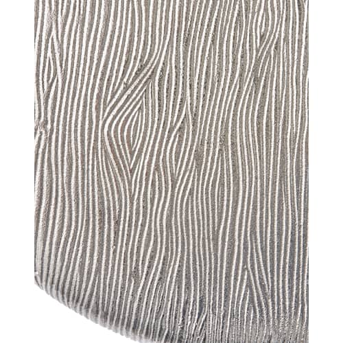 Table basse Thick Disk gris argent métal / Ø 60 x H 46 cm - Aluminium nervuré - Pols Potten - Argent - Aluminium plaqué nickel
