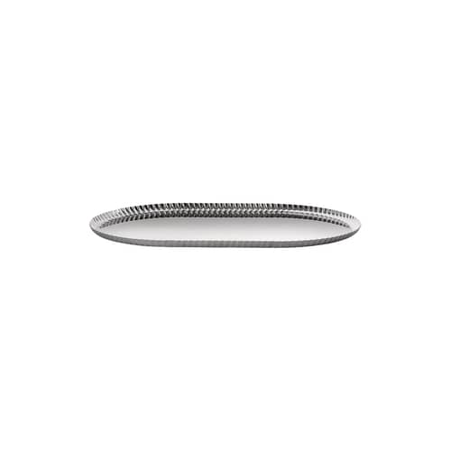 Tablett Pleats metall / 46 x 31 cm - Alessi - Stahl poliert - rostfreier Stahl