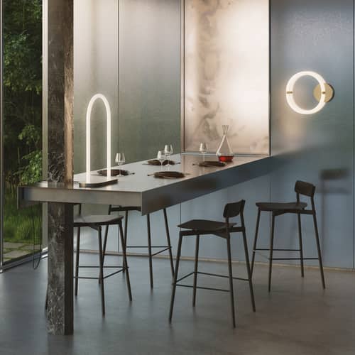 Tabouret haut empilable Fromme métal blanc / H 65 cm - Aluminium - Petite Friture - Blanc - Aluminium