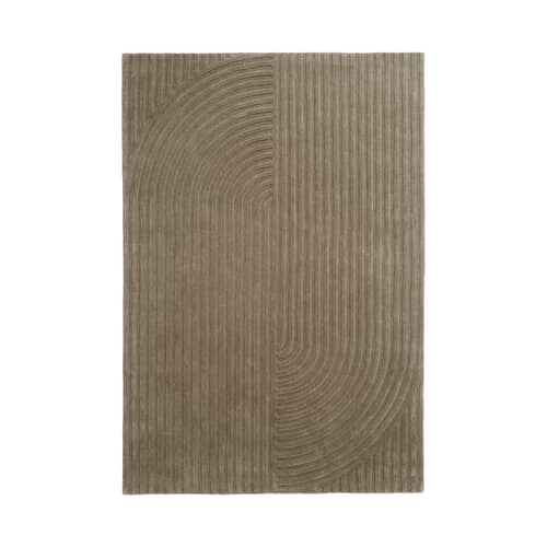 Tapis Relevo Quattro / 170 x 240 cm - Muuto - Taupe - Laine de Nouvelle-Zélande
