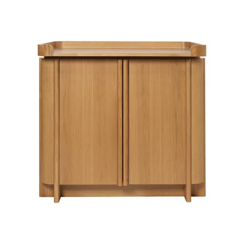 Kommode Tilu holz natur / B 103 x H 90 x T 58 cm - Ferm Living - Kommode / Eiche - Eichenfurnier, massive Eiche