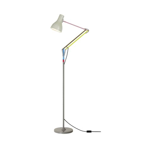 Type 75 Floor lamp metal multicoloured / By Paul Smith - Edition No. 1 - Anglepoise - No. 1 / Light grey, pink, yellow, khaki, blue - Aluminium