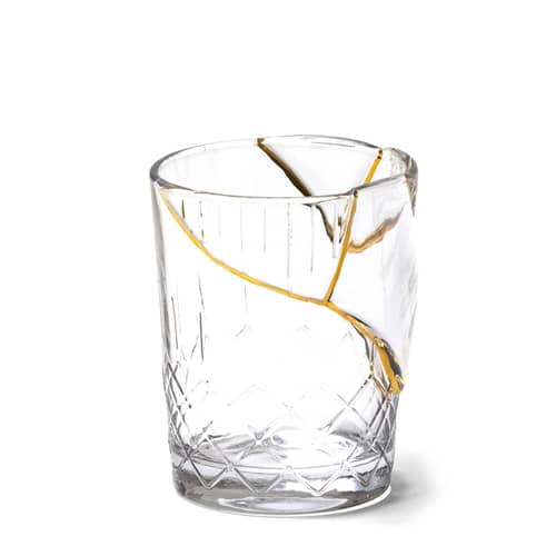 Verre Kintsugi n°1 verre transparent or / Verre & or fin - Seletti - n°1 / Transparent & or - Or fin, Verre