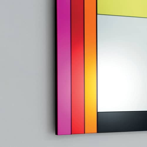 Gli Specchi di Dioniso 03 Wall mirror glass multicoloured / Ettore Sottsass - 52.5 x 50 cm - Glas Italia - Multicoulered - Glass