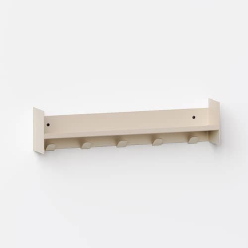 Accessoire / Crochets muraux pour étagère Pli L 60 cm - TIPTOE - Blanc crème - Acier thermolaqué