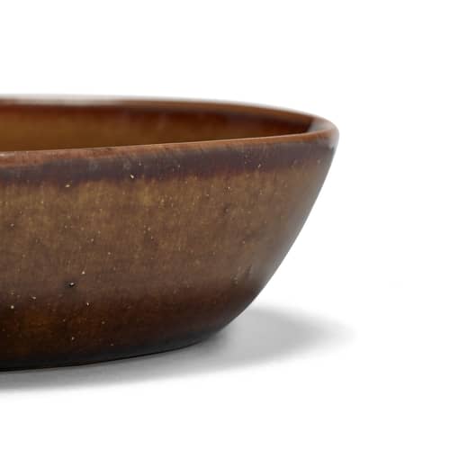 Set de 2 assiettes creuses Out of Line Medium / Ø 23 cm - Serax - Ocre - Grès émaillé
