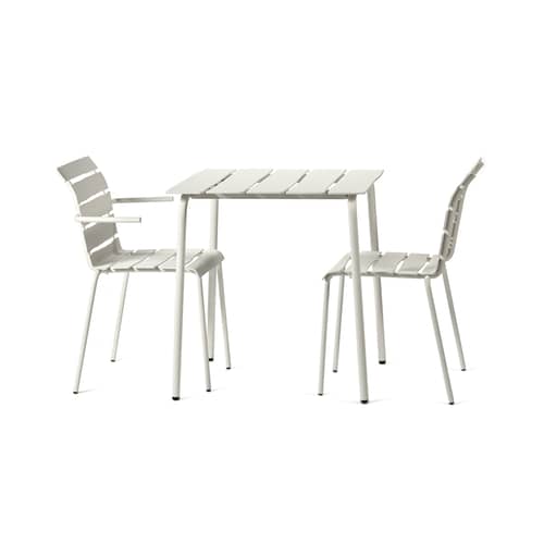 Chaise empilable Aligned / By Maarten Baas - Aluminium - valerie objects - Blanc - Aluminium thermolaqué