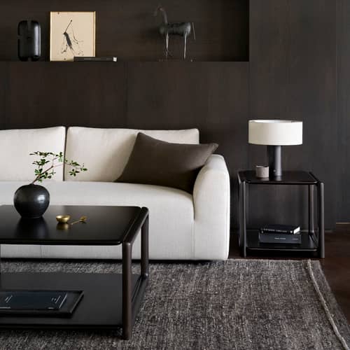 Couchtisch Eda holz braun / 80 x 80 cm x H 40 cm - Ethnicraft - Dunkelbraunes Mahagoni - Massives Mahagoni