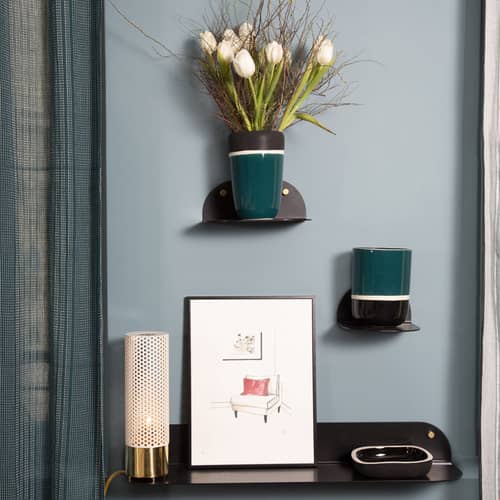 Étagère Tokyo Large métal noir / L 80 cm - Maison Sarah Lavoine - Noir - Acier thermolaqué