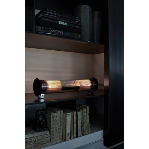 Applique d\'extérieur In The Tube 100-500   / L 52 cm - DCW éditions - Argent - Acier inoxydable, Verre borosilicaté