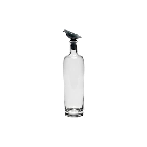 Karaffe Perch glas transparent / Ø 9 x H 30,5 cm - Serax - Transparent & rauchgrau - Glas