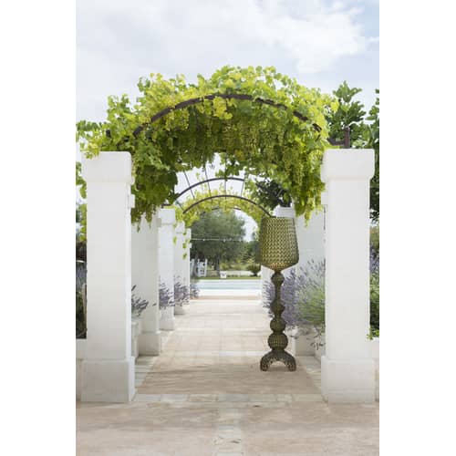 Lampada da terra da esterno Kabuki Outdoor materiale plastico trasparente / LED - Per l\'esterno - Kartell - Cristallo - Tecnopolimero termoplastico
