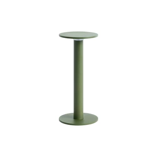 Lampe extérieur sans fil rechargeable Host Small / LED - H 22 cm / Fixation magnétique - Hay - Vert olive - Acier thermolaqué, Aimant, Aluminium thermolaqué