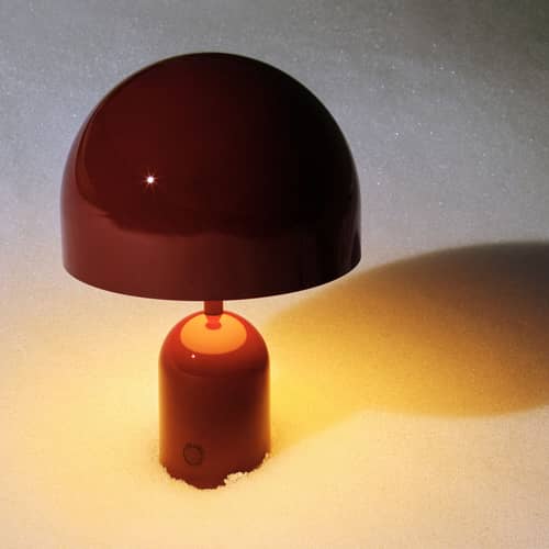 Lampe sans fil rechargeable Bell Portable LED / H 28 cm - Tom Dixon - Bordeaux - ABS