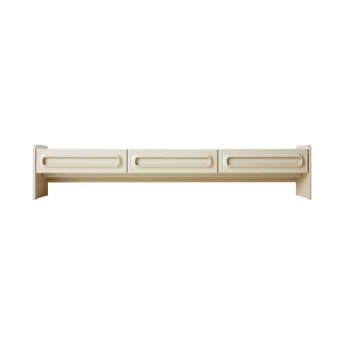 Mobile TV Space legno beige / Cassetto a 3 cassetti - L 200 x H 39 cm - HK LIVING - Crema - MDF laccato