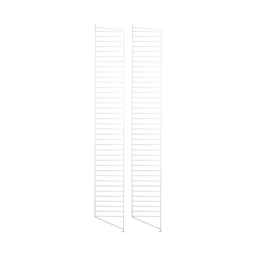 Lot de 2 montants de sol / H 200 x P 30 cm - String Furniture - Blanc - Acier laqué