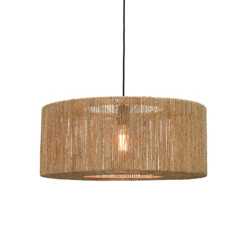 Suspension Iguazu Large / Jute - Ø 60 x H 25 cm - GOOD&MOJO - Ø 60 cm / Naturel - Jute