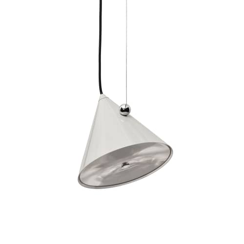 Suspension Pose LED métal beige / Ø 25 x H 24.5 cm - Orientable - Tom Dixon - Beige Mastic - Acier thermolaqué