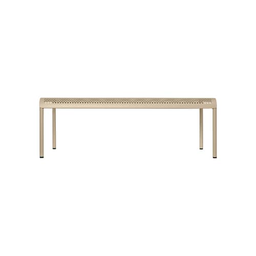 Table basse Dapple métal beige / 114 x 57 x H 38,5 cm - Ferm Living - Beige Cachemire - Acier galvanisé thermolaqué