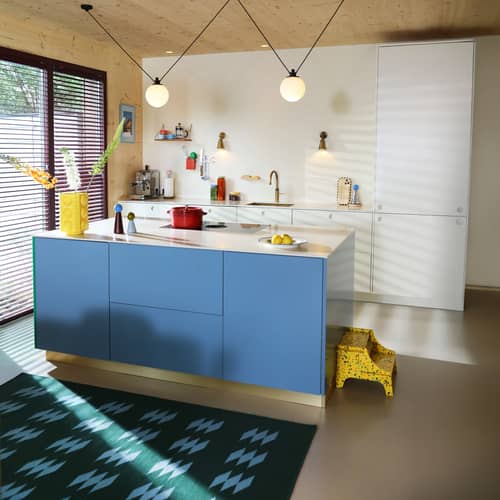 Tapis Rytm vert / 195 x 133 cm - Laine - & klevering - Rytm / Vert & bleu - Laine de Nouvelle-Zélande