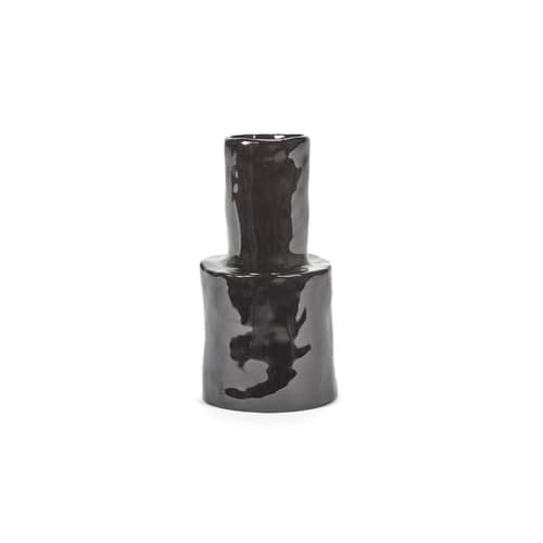 Héléna 3 Vase ceramic black / Ø 7 x H 14 cm - Mini - Serax - No. 3 / Dark brown - Sandstone