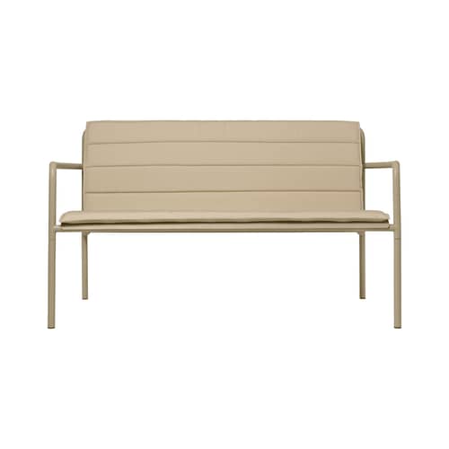 Accessoire / Coussin pour banc 2 places Dapple - Ferm Living - Beige Cachemire - Mousse, Tissu outdoor