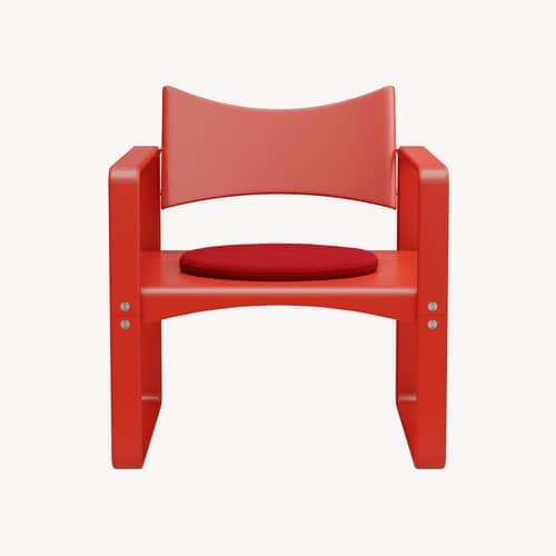 Accessoire  tissu rouge / Coussin assise pour fauteuil Series 270 F - Verpan - Tissu rouge - Mousse, Tissu