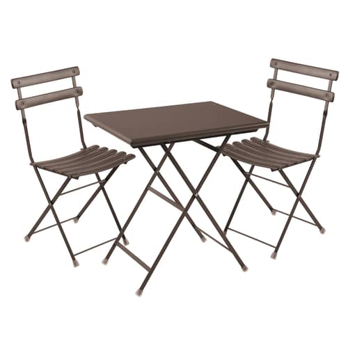 Arc en ciel Foldable table metal Table 70 x 50 cm - Emu - Russet - Varnished steel