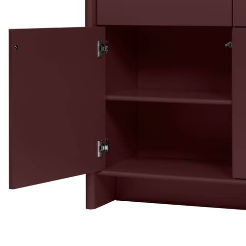 Buffet Rali bois rouge / L 160 x H 91 cm - NOO.MA - Vin de myrtille - MDF