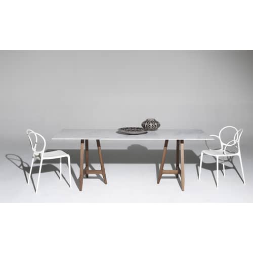 Chaise empilable Sissi Outdoor plastique blanc - Driade - Blanc - Fibre de verre, Polyéthylène, Polypropylène