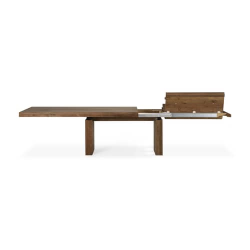 Double Extending table wood brown / L 200 to 300 cm - 8 to 12 people - Ethnicraft - Teak - Solid teak