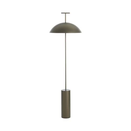 Geen-a Floor lamp metal gold / Small reading lamp - H 132 cm - Kartell - Bronze - Powder coated steel