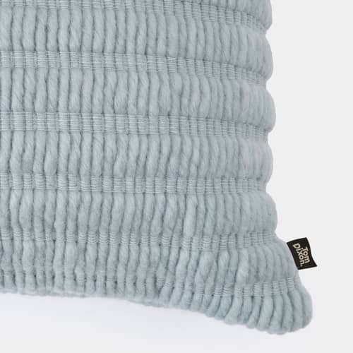 Kissen Ridge textil blau / 45 x 45 cm - handgewebt - Tom Dixon - Himmelblau - Baumwolle, Wolle