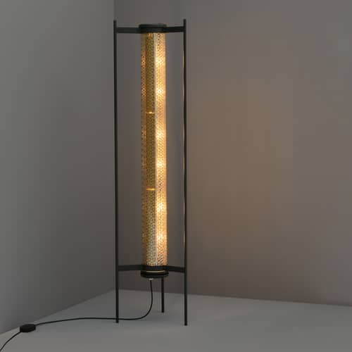 Lampadaire Vendôme métal or / H 154,5 cm - SAMMODE STUDIO - Laiton - Acier peint, Aluminium, Polycarbonate