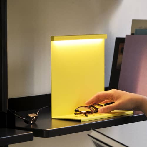 Lampe de table LBM LED métal jaune / L 22,5 x H 22 cm - Hay - Jaune - Acier