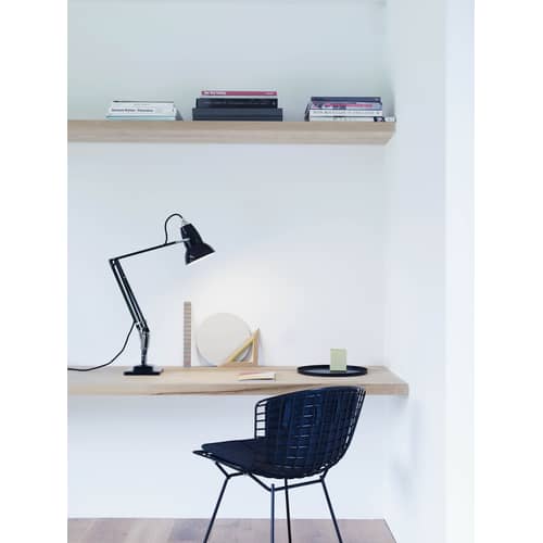 Lampe de table Original 1227 métal noir / Réédition 1930\' / Seconde vie - Anglepoise - Noir / Raccords chromés - Aluminium