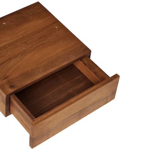 Feve Oval table wood brown / Desk - 160 x 86 cm / Removable Drawer - Ferm Living - Walnut - FSC-certified  soldid walnut