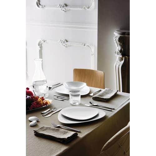 Colombina Fish Oyster fork metal Set of 4 - Alessi - Steel - Stainless steel