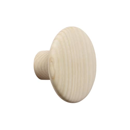 Patère The Dots Wood Small / Bois - Ø 9 cm - Muuto - Frêne naturel - Frêne naturel