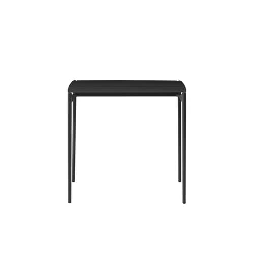 quadratischer Tisch Novo metall schwarz / 80 x 80 cm - Metall - AYTM - Schwarz - thermolackierter Stahl, Thermolackiertes Aluminium