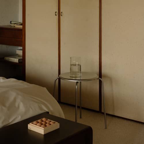 Tabouret Petit Rond métal - Frama  - Acier brossé - Acciaio inossidabile satinato