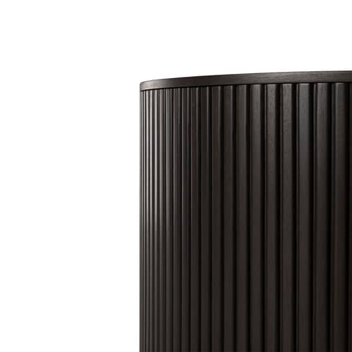 Table basse Roller Max noir bois naturel / Coffre - Ø 80 x H 30 cm / Acajou - Ethnicraft - Acajou - Acajou teinté