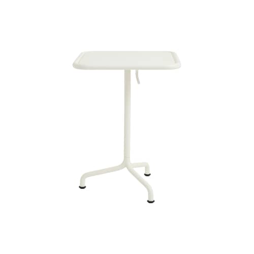 Table carrée Deville métal blanc / 55 x 55 cm - Hay - Blanc crème - 