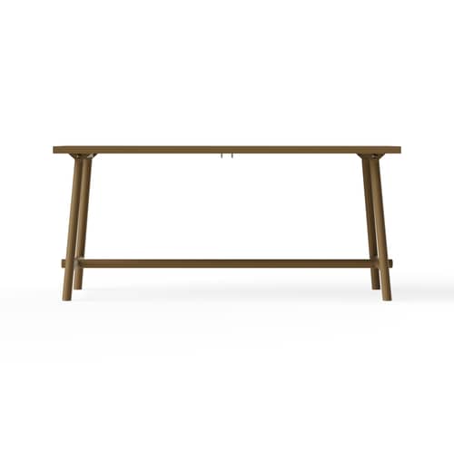 Table rectangulaire Fred\'s métal marron / 170 x 90 cm - 6 personnes - Fatboy - Marron Mochaccino - Aluminium