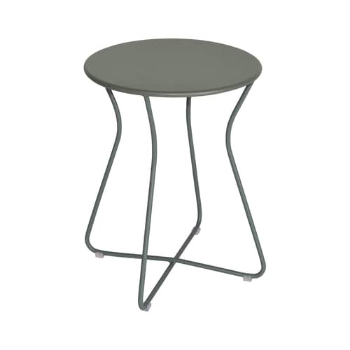 Tabouret Cocotte métal vert / Table d\'appoint - H 45 cm - Fermob - Romarin - Acier